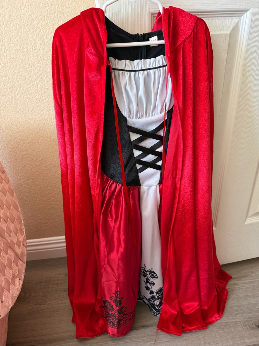 Kids Red Hooded Fairy Tale Costume with Cape
